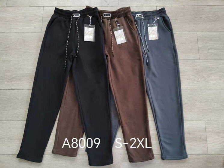 Спортивні штани жіночі, мікровельвет, фліс, м.8009 (Розмір: S-2XL), 3 кольори, в упаковці 5 штук №336037 - 