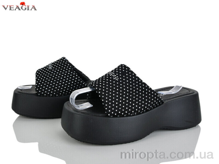 Шльопанці N5 black р: 36-40, в упаковці: 8 пар, купити тільки гуртом - 1161647