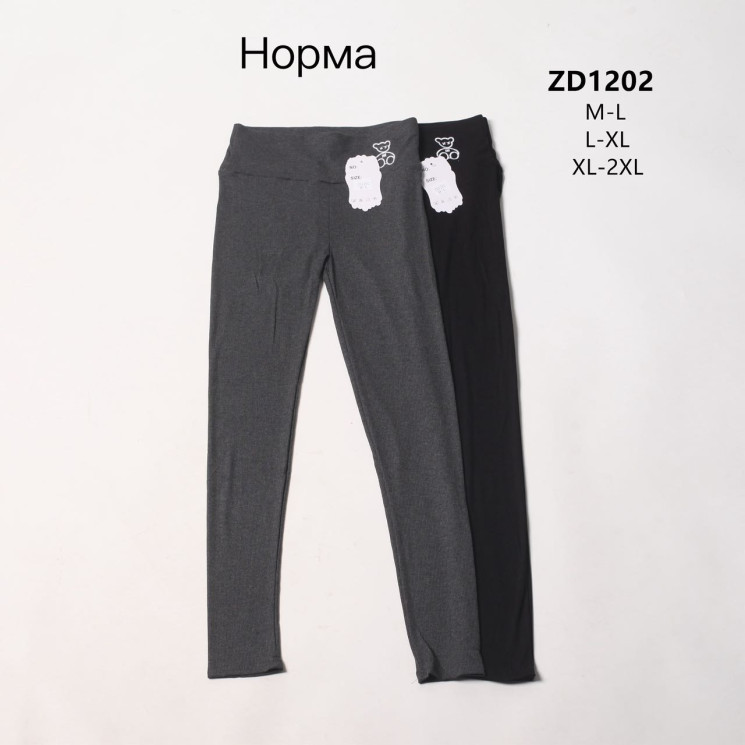 Лосини жіночі, трикотаж "ZD-1202" (р: М-L, L-XL, XL-2XL) мікс кольорів, в упаковці 6 шт. №357467 - Edelweis