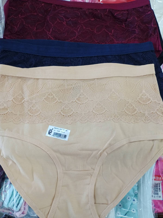 Труси жіночі, комбінований, (р. 8XL, 10XL, 12XL ), мікс кольорів, в упаковці 12 шт. №317638 - Karahan HR1930