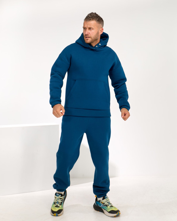 Костюм чоловічий прогулянковий утеплений "Style-26", тринитка з начосом м. 7711 (р. 56-58, 60-62) морська хвиля №416486 - 