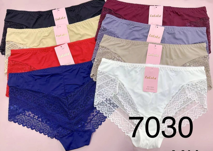 Труси жіночі "7030", (р. Хl,XXL,XXXL), 8 кольорів, в упаковці 24 шт. №306229 - Belio HR1840