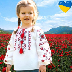 Вишиванка дитяча, паплін (р: 98-116см) в упаковці 4 шт. №386904