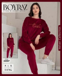 Домашній костюм жіночий, велюр, м.22007 (р. М-XL), в упаковці 4 шт. №319381