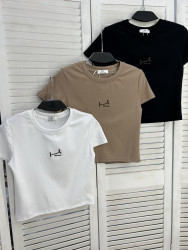 Футболка жіноча "686" котон (р: one size) 3 кольори, в упаковці 5 шт. №386025