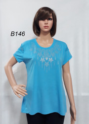 Футболка жіноча, трикотаж, м.В146 (р. 2XL-5XL ), мікс кольорів, в упаковці 10 штук №323370