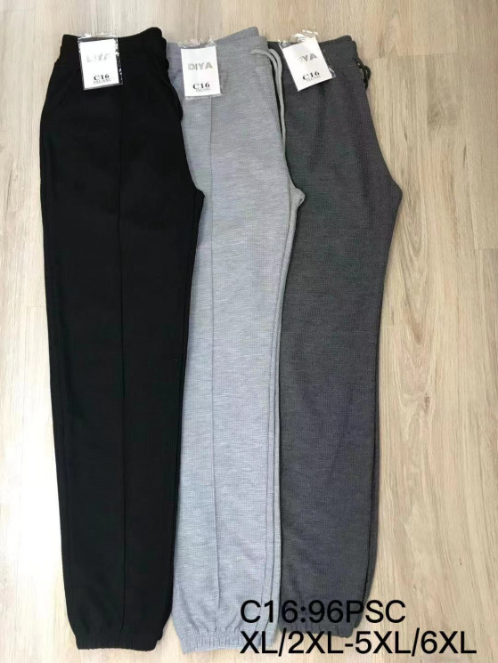 Спортивні штани жіночі, трикотаж, м.С16 (р. XL-6XL ), 3 кольори, в упаковці 8 шт. №323448 - 