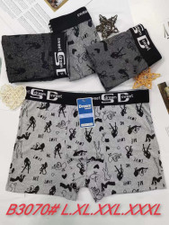 Труси чоловічі, котон, м.В3070 (розмір: L-3XL), мікс кольорів, в упаковці 24 штуки №341266