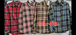 Сорочка жіноча, котон (Розмір: XL-4XL ), мікс кольорів, в упаковці 8 штук №345908