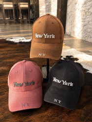 Бейсболка жіноча, котон, м. New York (Розмір: 56-59), мікс кольорів, в упаковці 5 штук №346048
