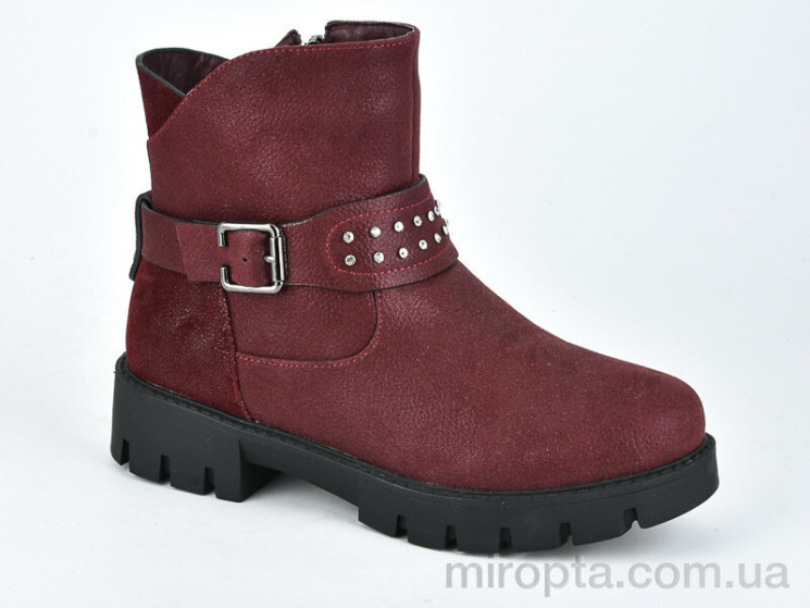 Черевики W137-3 bordo р: 33-38, в упаковці: 8 пар, купити тільки гуртом - 408962