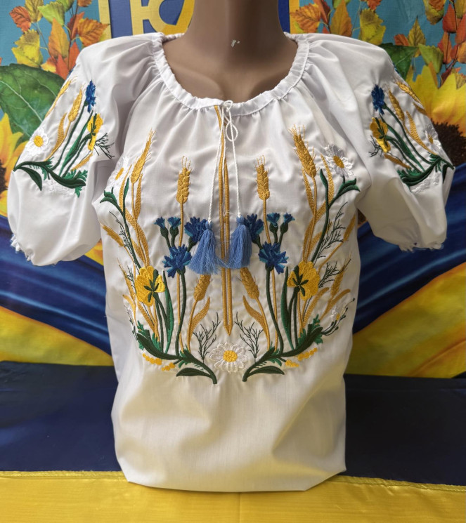 Вишиванка дитяча, паплін (розміри: 152-170), в упаковці 4 штуки №331825 - Delux 909