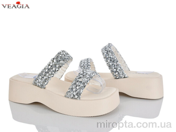 Шльопанці N20 silver р: 36-40, в упаковці: 8 пар, купити тільки гуртом - 1161642