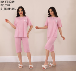 Піжама жіноча, трикотаж, м.F5408 (р. М-3XL), в упаковці 5 шт. №338655