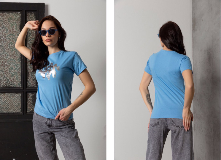 Жіноча футболка, бавовна (р: XS.S.M.L.XL.), в упаковці 8 шт. № 355360 - Relaxwear RZ3531