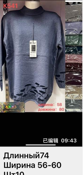 Кофта жіноча "К541" (р: 56-60) мікс кольорів, в упаковці 10 шт. №376961 - Natasha SE669