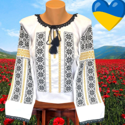 Вишиванка жіноча, льон (р: 44,48,52,56) в упаковці 4 шт. №381435