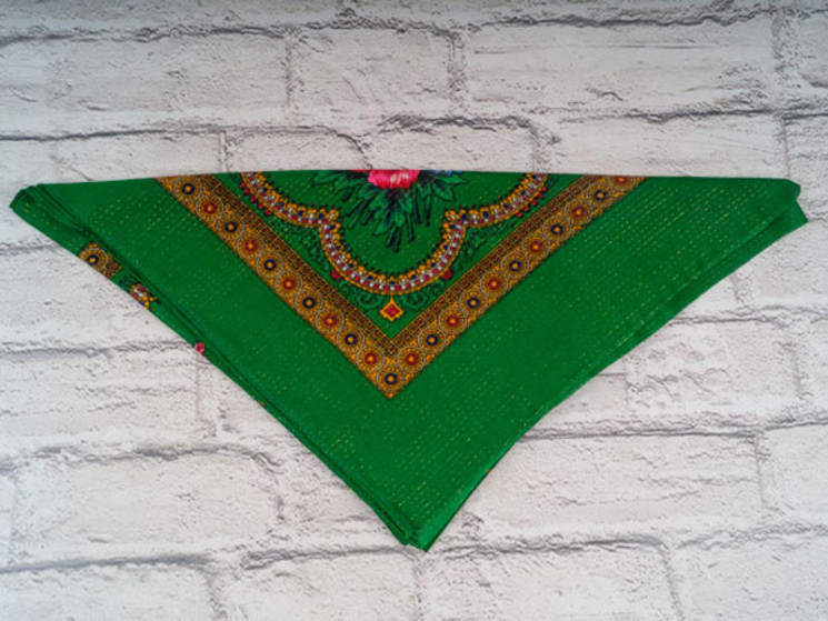 Хустка No Brand р 76*76 Жіноча P172 green люрікс - Shawls PO548 (vyh naMylku)