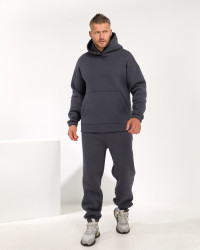 Костюм чоловічий прогулянковий утеплений "Style-26", тринитка з начосом м. 7711 (р. 56-58, 60-62) графіт №416487