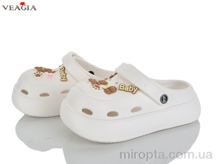 Крокси 3007-1 beige р: 36-41, в упаковці: 10 пар, купити тільки гуртом - 1171257