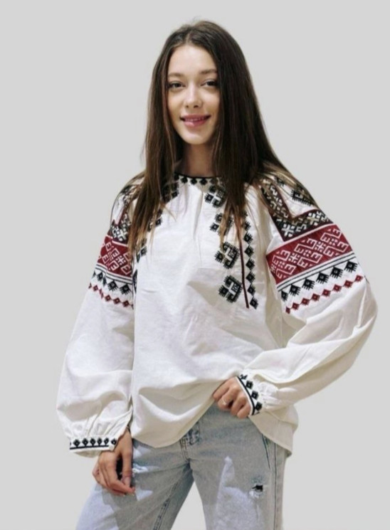 Вишиванка жіноча, льон (розміри: S,M,L ), в упаковці 3 штуки №329813 - Delux 909