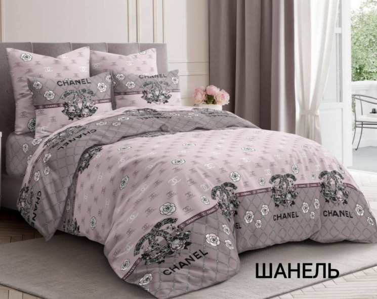 Комплект постільної білизни, бавовна, м.Шанель (р: полуторний)  №323780 - Palma RZ3641