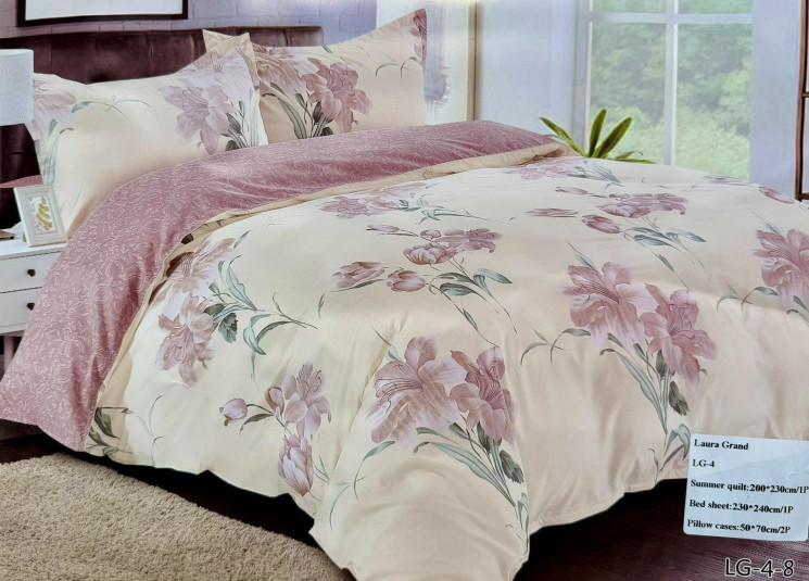 Комплект постільної білизни Laura Grand, сатин (р: євро стандарт) №358739 - Textil HR1970