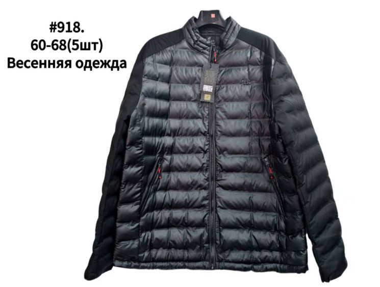 Куртка весняна чоловіча, плащівка, холофайбер, м.918 (р. 60-68 ), в упаковці 5 штук №339476 - Vanda SE1013