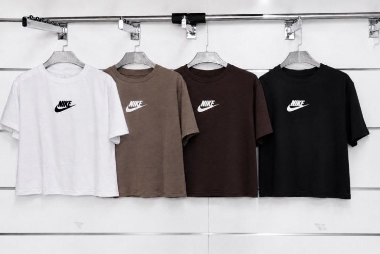 Футболка жіноча Nike  бавовна (р. 42-50 ) 4 кольора  в упаковці 5 штук №763040 - Ivy SER 3721-3722