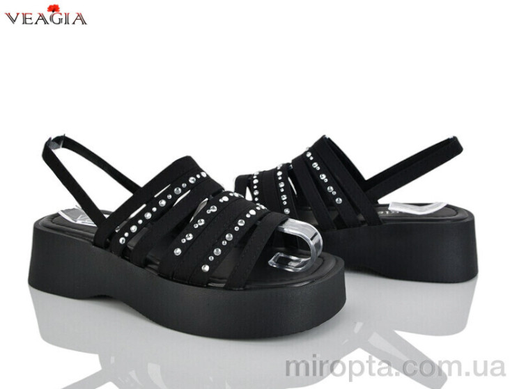 Босоніжки N7 black р: 36-40, в упаковці: 8 пар, купити тільки гуртом - 1161658