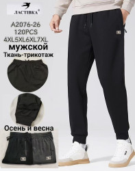 Спортивні штани чоловічі м.A2076-26 (р:4XL-7XL) 2 кольора в упаковці 12 штук №765017
