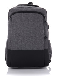 Рюкзак 680 grey + USB Заряджання р: 45*15*30 см