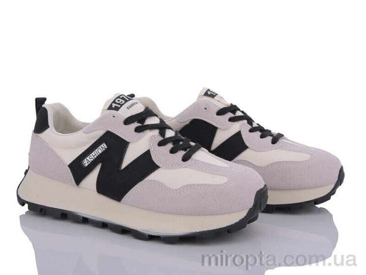 Кросівки 170-19 beige-black р: 36-40, в упаковці: 8 пар, купити тільки гуртом - 916114