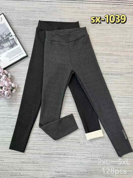 Лосіни жіночі теплі "SY1039" (р:2XL-5XL) 2 кольори мікс в уп. 4 шт №150383 - Leggi GN1422