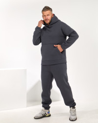 Костюм чоловічий прогулянковий утеплений "Style-26", тринитка з начосом м. 7711 (р. 40-42, 44-46, 48-50, 52-54) графіт №416488