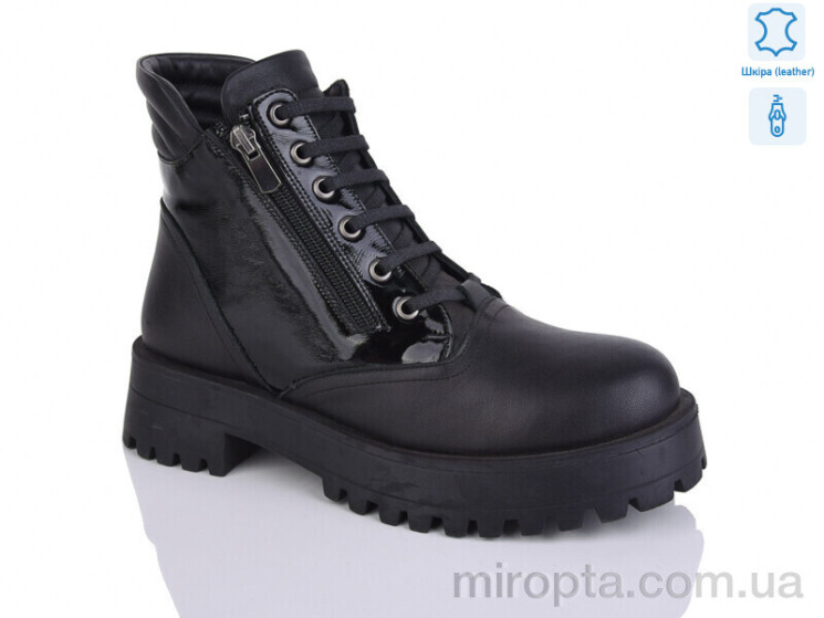 Черевики 145243203(01) black р: 36-41, в упаковці: 8 пар, купити тільки гуртом - 1092242