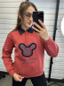 Світшот жіночий трикотаж Лакоста на мікрохутрі  м.271089 (р:L-4XL) 4 кольора в упаковці 5 штук №756465 - Coolme WE3111