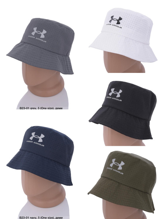 Панама чоловіча Under Armour "B23-01" (р: 58) мікс кольорів, в упаковці 5 шт. №368418 - Koroleva 470