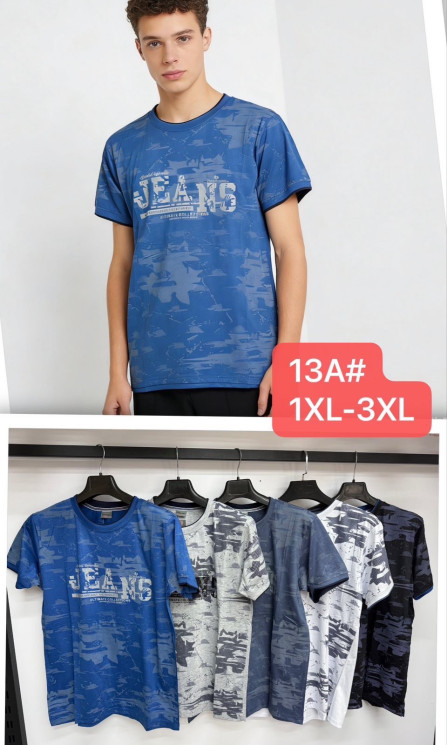 Футболка чоловіча, трикотаж, м.13А (р. XL-3XL ), мікс кольорів, в упаковці 5 штук №340822 - Vanda SE1013