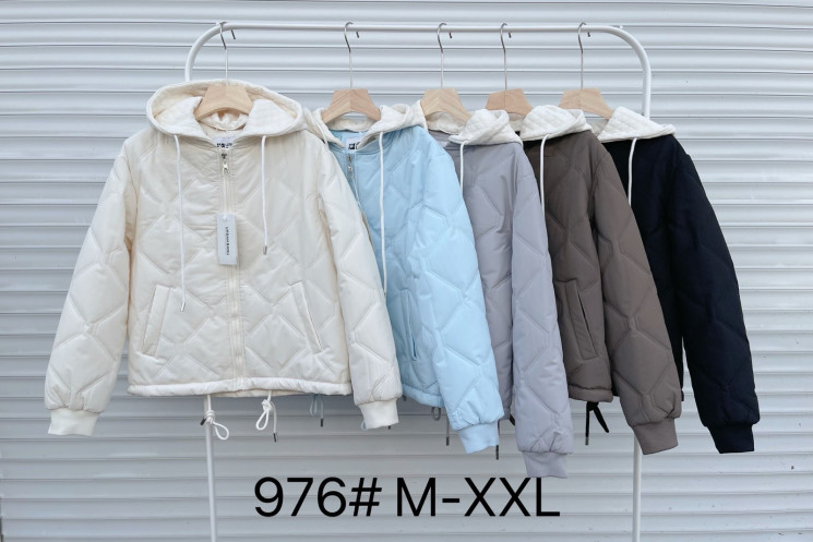 Куртка жіноча, плащівка, синтепон, м.976 (розмір: M-XXL ), 5 кольорів, в упаковці 4 штуки №339428 - Vanda SE1013