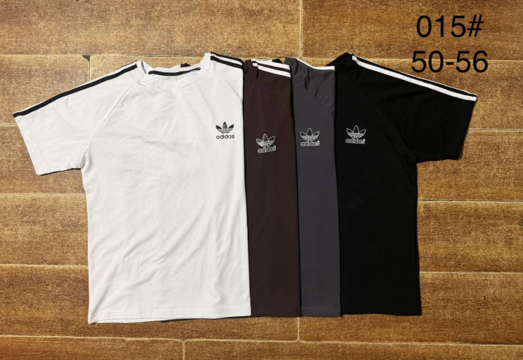 Футболка чоловіча Adidas, бавовна, м.015 (Розмір: 50-56 ), 4 кольори, в упаковці 4 шт. №345050 - 