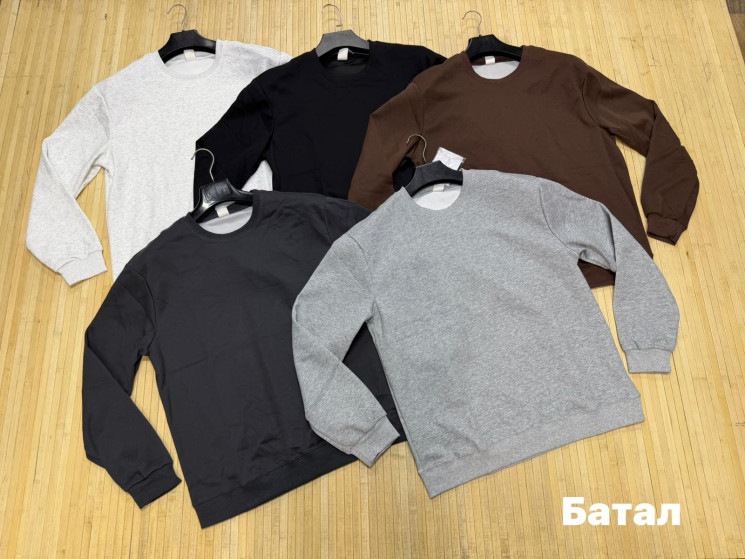 Світшот чоловічий, бавовна (р: 3XL,4XL,5XL,6XL) 5 кольорів, в упаковці 4 шт. №388560 - Turkey SE897