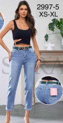 Джинси жіночі Мом бойфренд з ременем, м.2997-5, (р: XS-XL), в упаковці 6 штук, №751185