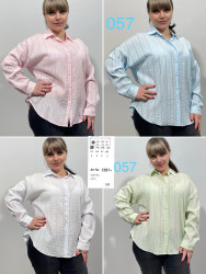 Сорочка жіноча "С057" коттон (р: XL,2XL,3XL,4XL) 4 кольори, в упаковці 4 шт. №366196