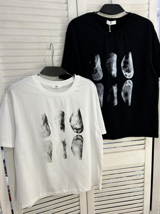 Футболка жіноча "2270" котон (р: one size) 2 кольори, в упаковці 5 шт. №385929 - Mercury SE927