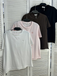 Футболка жіноча "2189" котон (р: one size) 4 кольори, в упаковці 5 шт. №386028