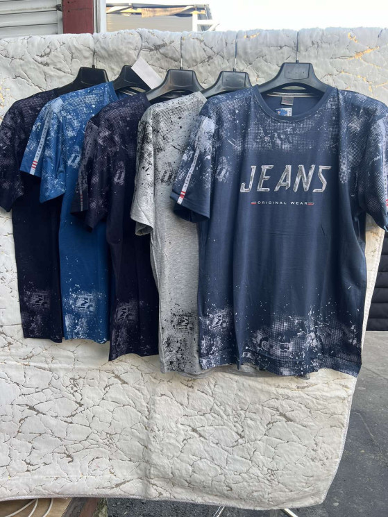 Футболка чоловіча, котон (р. 2XL-6XL ), 5 кольорів, в упаковці 5 штук №328363 - 