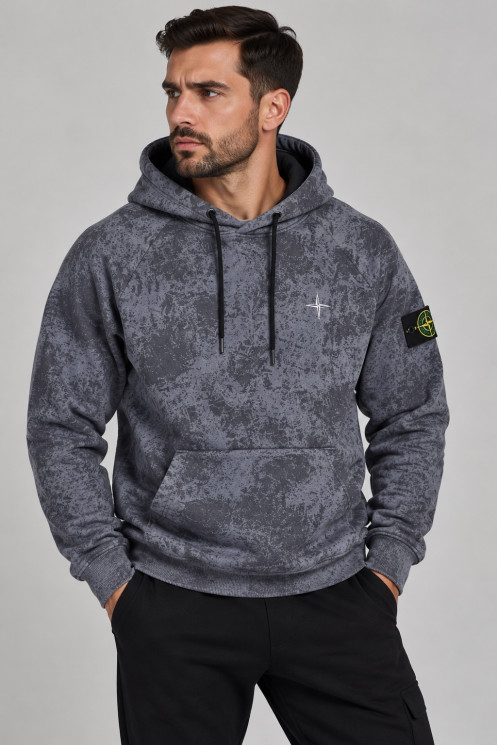 Худі чоловіче "Stone Island" двохнитка (р: S-2XL) в упаковці 5 шт. №390171 - Spider