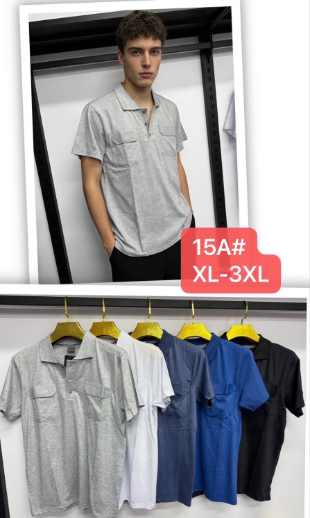 Футболка чоловіча, трикотаж, м.15А (р. XL-3XL ), мікс кольорів, в упаковці 5 штук №340823 - Vanda SE1013