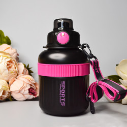Місткий термос із фільтром для чаю #RT-615-ch (об'єм 900 ml), колір: чорний №531070